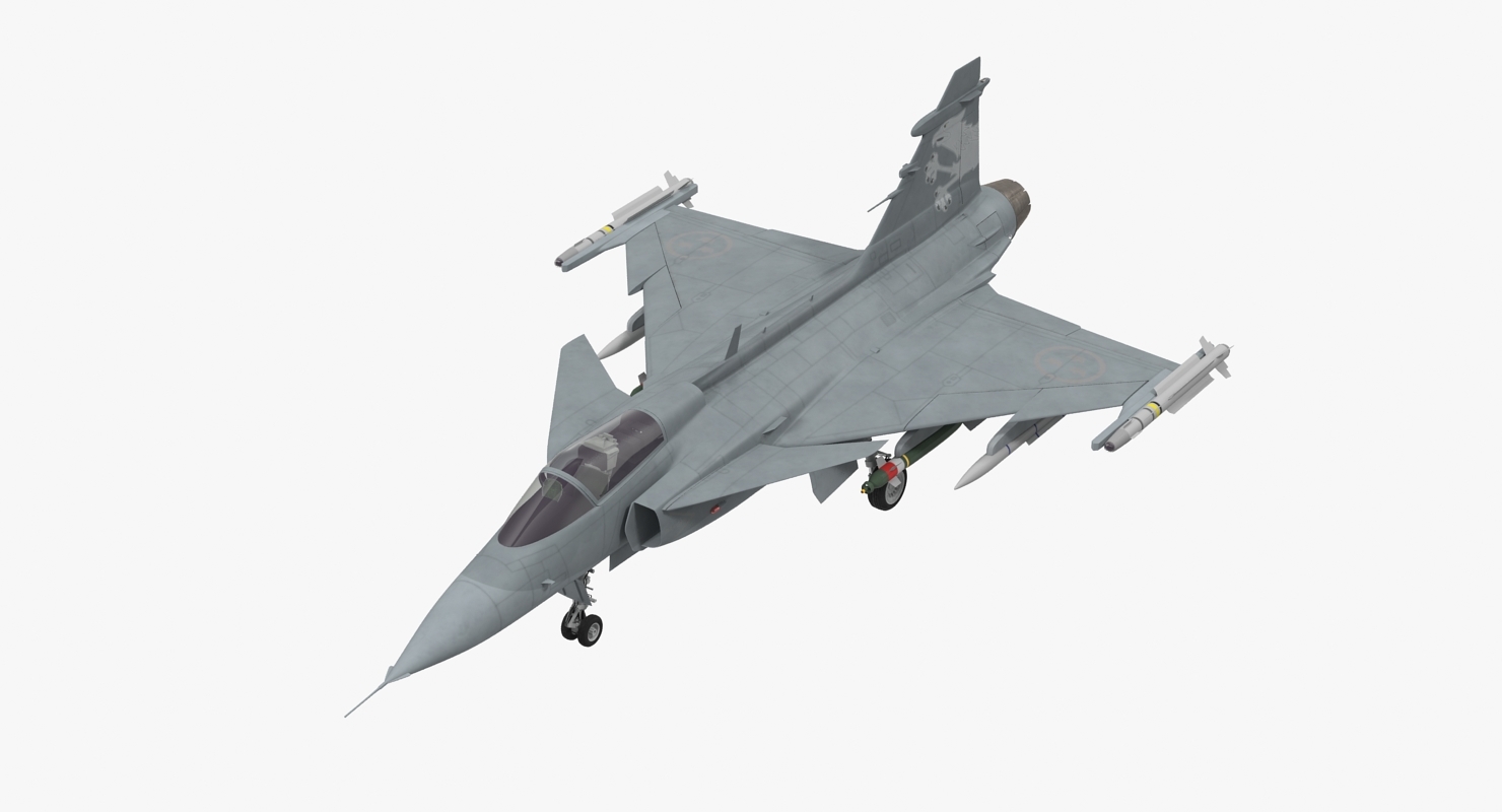 战斗机saab jas 39 gripen3d模型