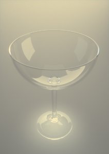 champagne saucer glass glassware 3d model