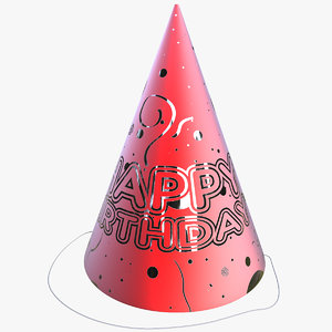 3d model of party hat
