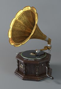 gramophone 3d max