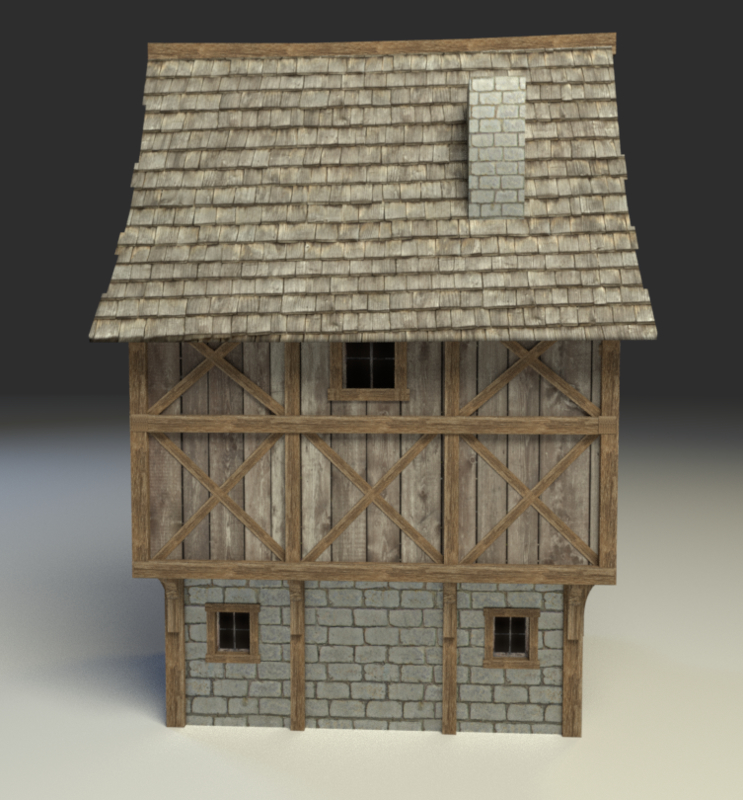 3d Model Small Fantasy Medieval House