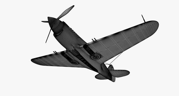 3d max p-40 warhawk fighter aircraft