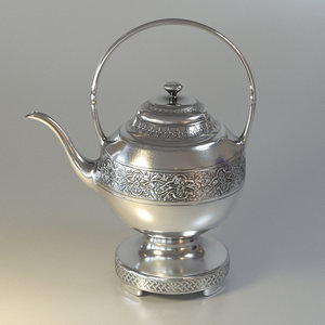 3d metalic teapot ornaments