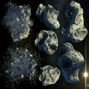 3d asteroids milky-way galaxy
