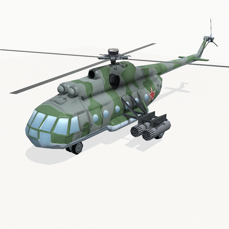 Mil Mi-8 Helicopter 3d Fbx