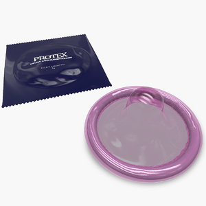 3d rolled-up condoms packaging