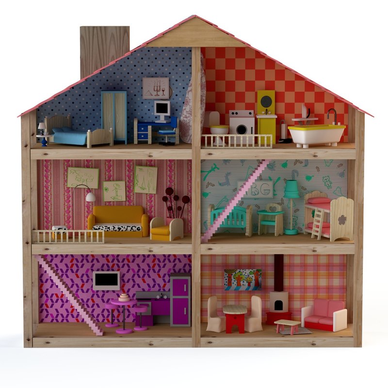 emily wooden doll house