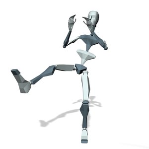 Player foot kick push attack
