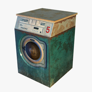 3d model old washing machine