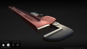 pipe wrench 3d model