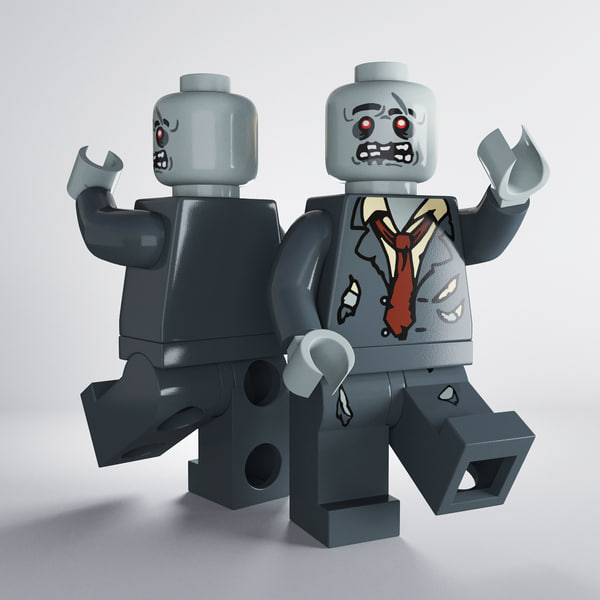 3d Model Zombie Minifigure