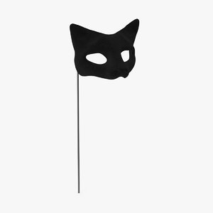 black cat mask 3d model