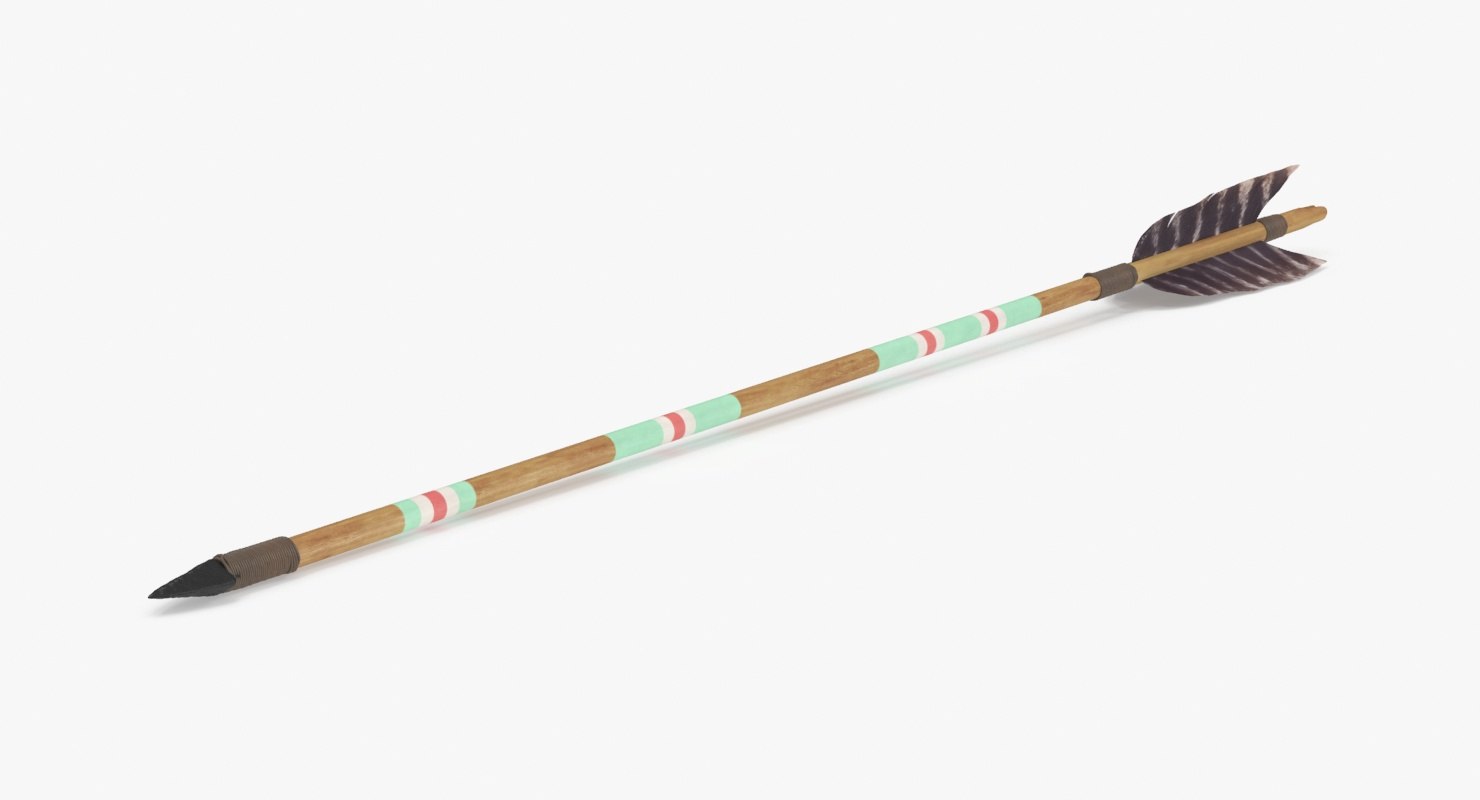 ma wooden feathered arrow