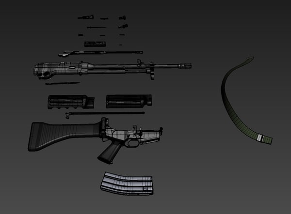 韓国のk2ライフルハイディテール3dモデル Turbosquid