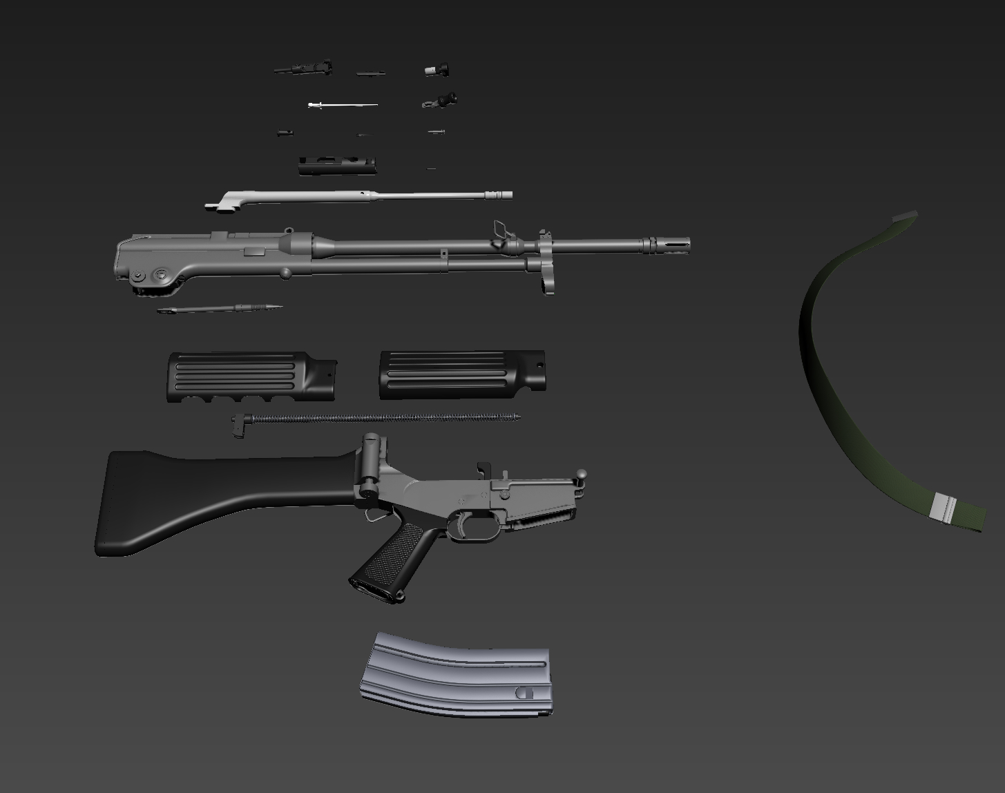 Vk2 Rifle 3d max korean k2 gun