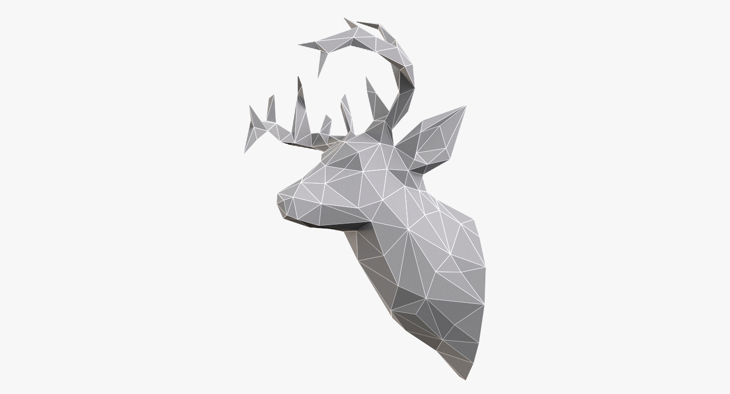 deer head paper 3d model