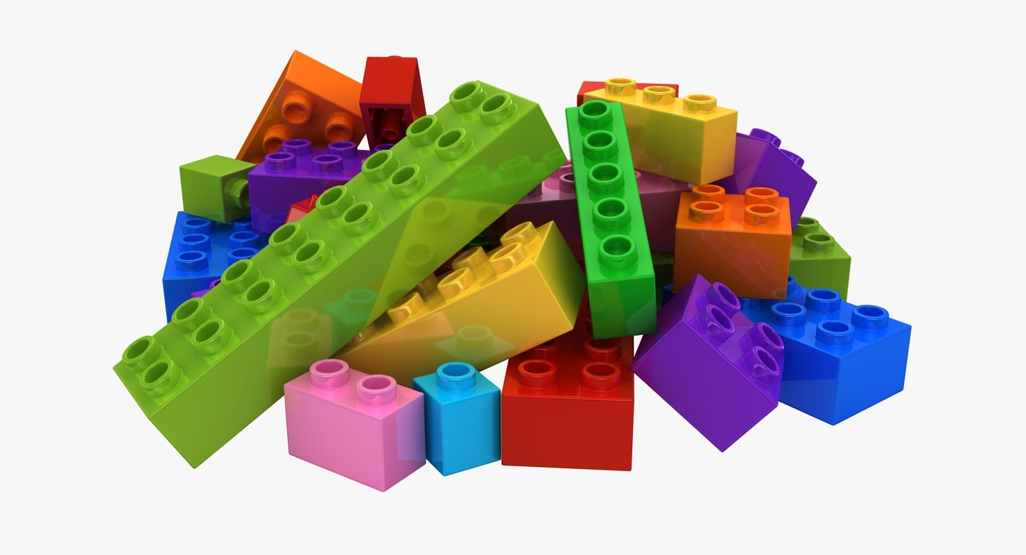 realistic lego bricks 2 fbx