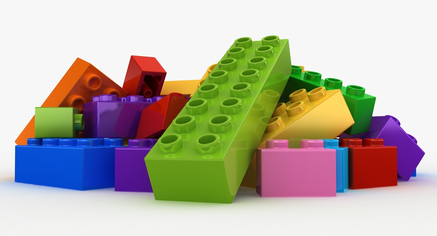 realistic lego bricks 2 fbx
