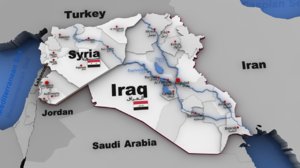 3d iraq syria middle east model