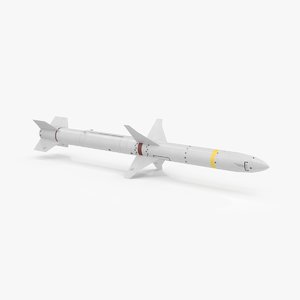 aircraft missile agm 88 3d model