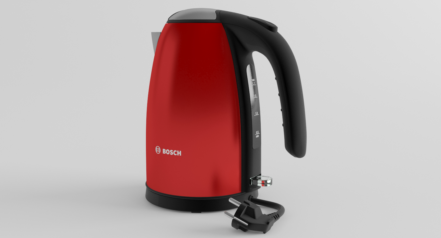 3d Model Of Red Bosch Kettle