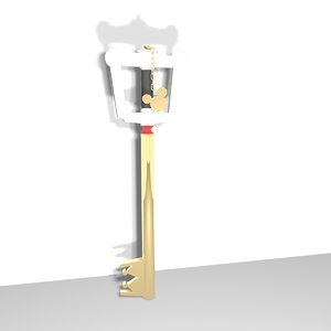 keyblade mickey 3d model