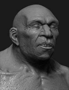 neanderthal reconstruction 3d max