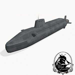 3d astute class submarines astute-class model