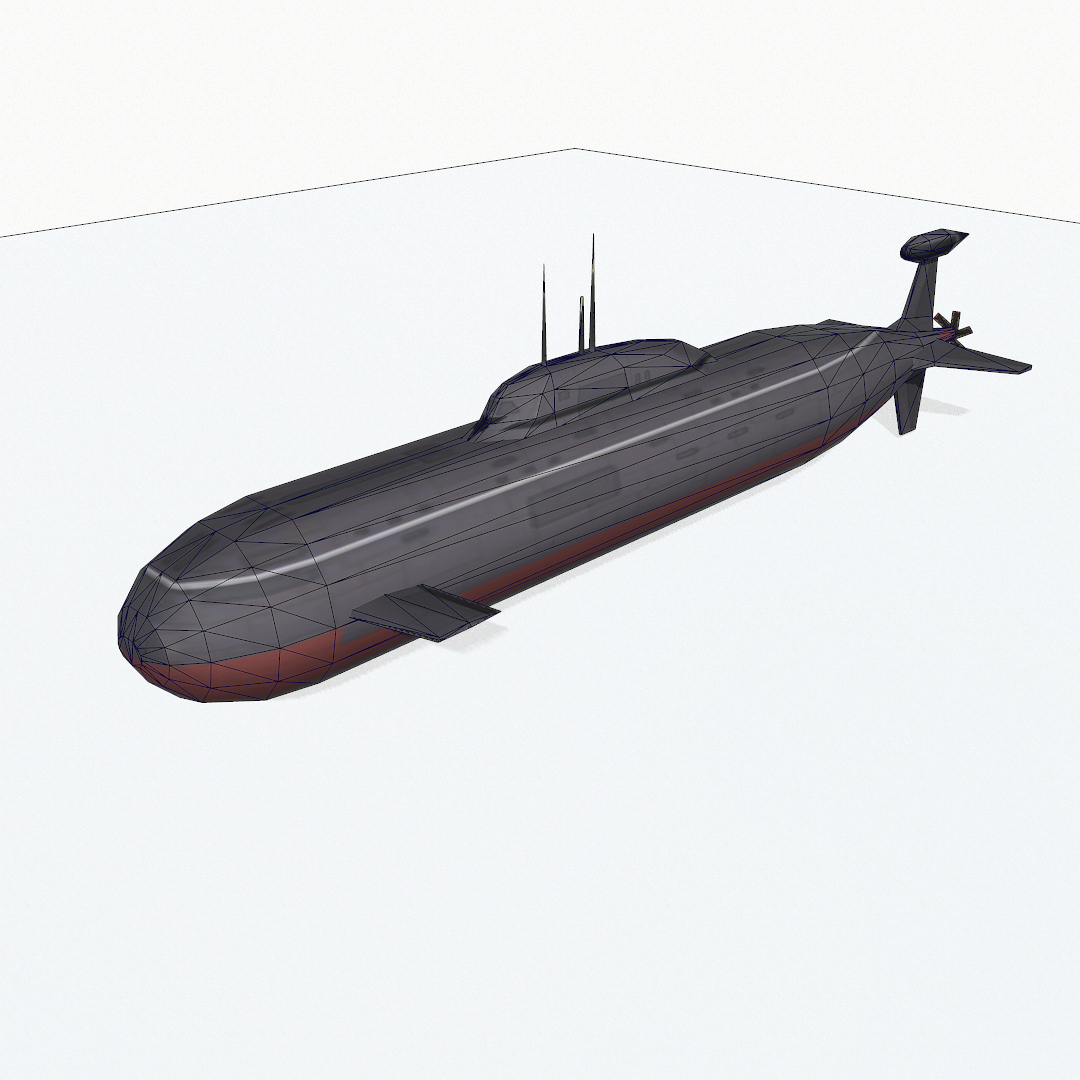 3d akulaclass submarine akula class