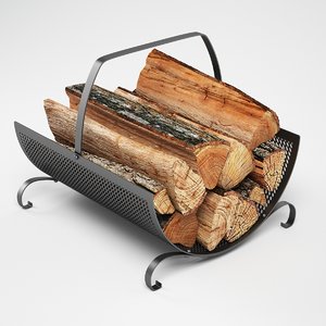 3d model firewood storage rack