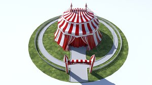 circus tent 3d model