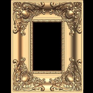 mirror frame stl cnc 3d 3ds