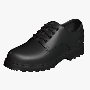 oxford shoes black leather 3ds