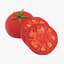 3d sliced tomato