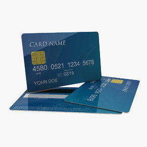 3d generic credit card model