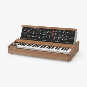 3d model of vintage synth 01