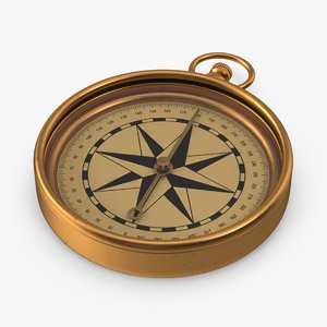 3d antique compass