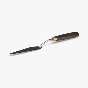 palette knife skinny pointed 3d model