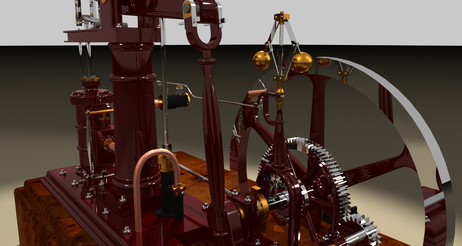 free steam engine 3d model