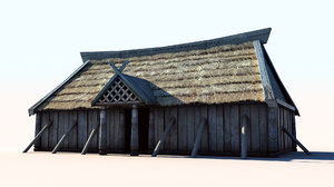 vikings house 3 longhouse 3d max