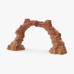 3d model desert rock arch