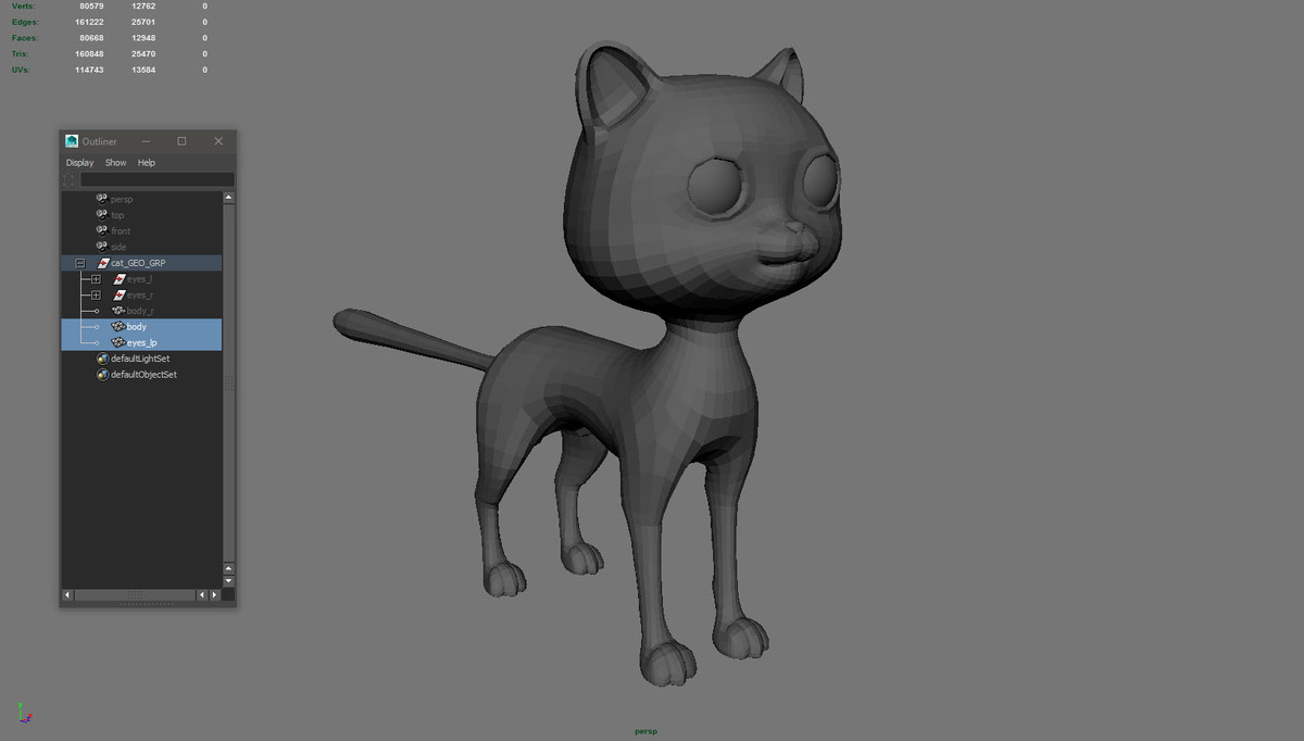 cat modelled ready 3d model