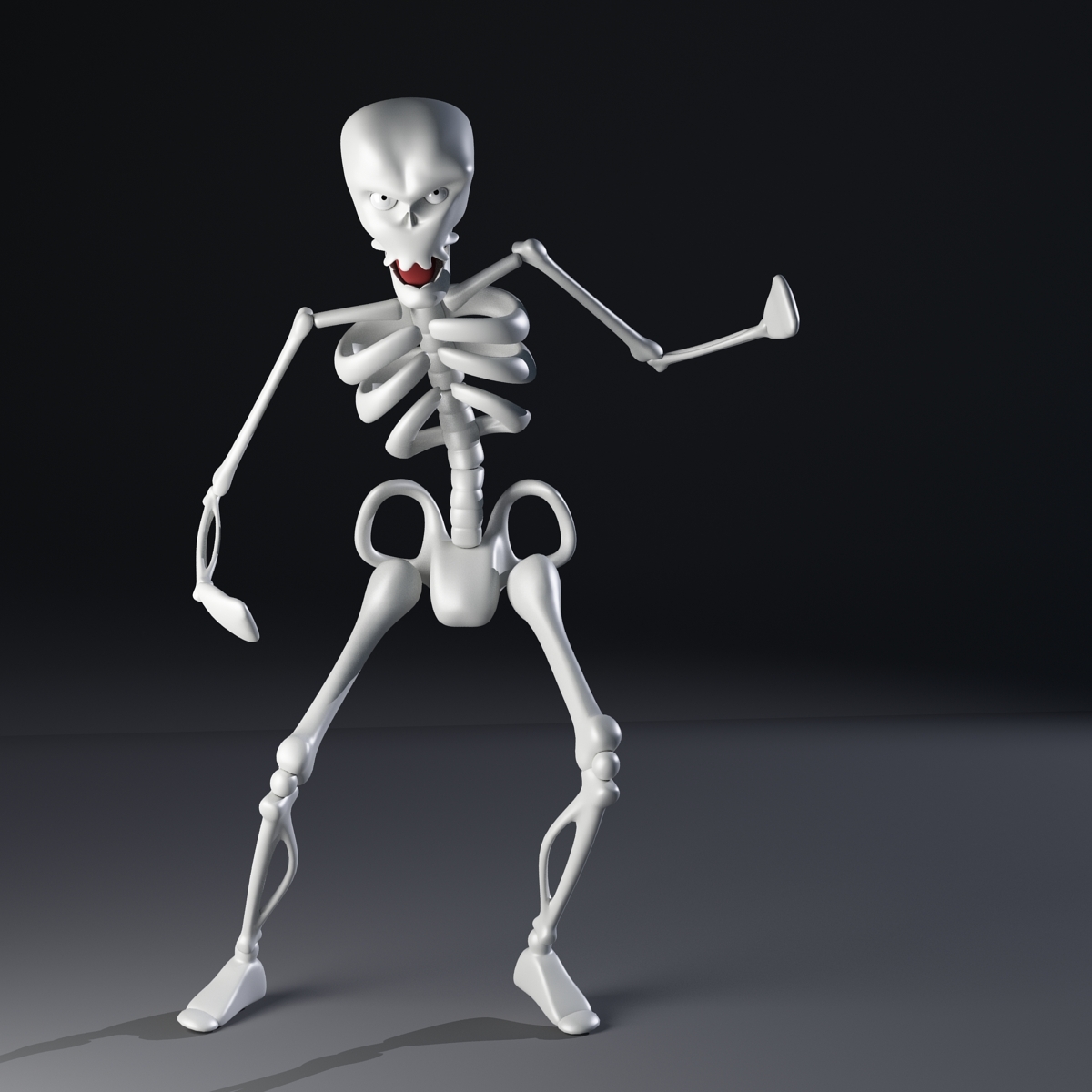 3d biped ready animation model