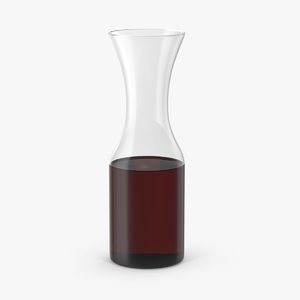wine carafe red 3d model