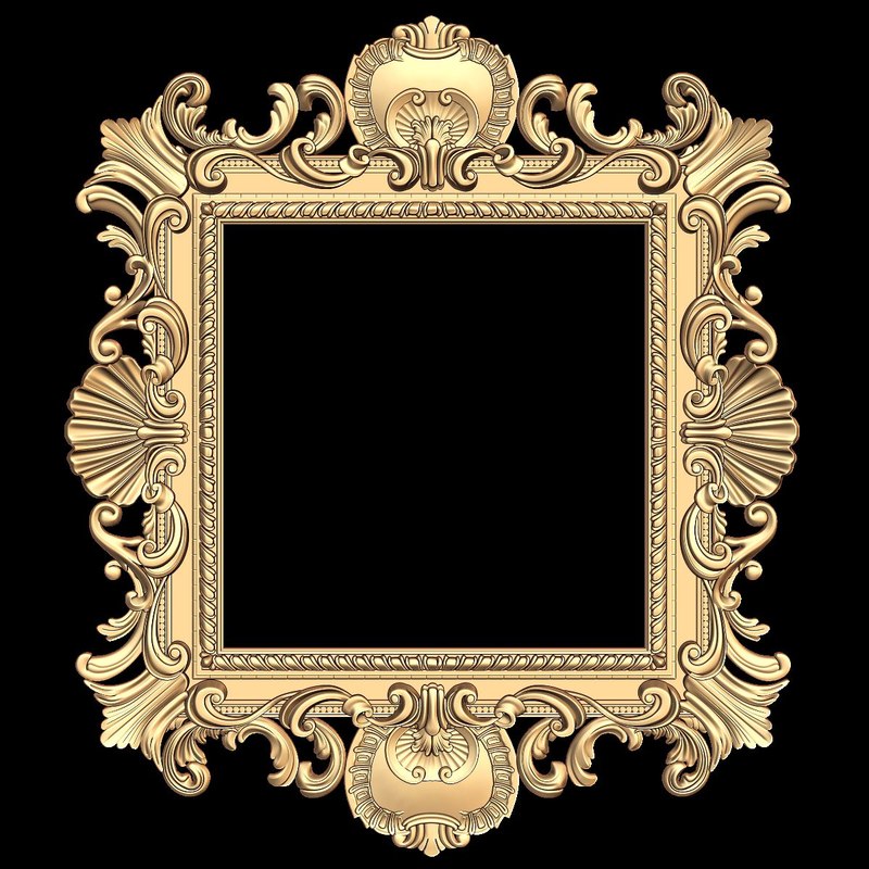 3d model mirror frame stl cnc