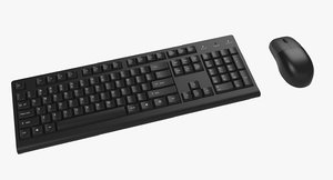 generic pc keyboard mouse 3d model