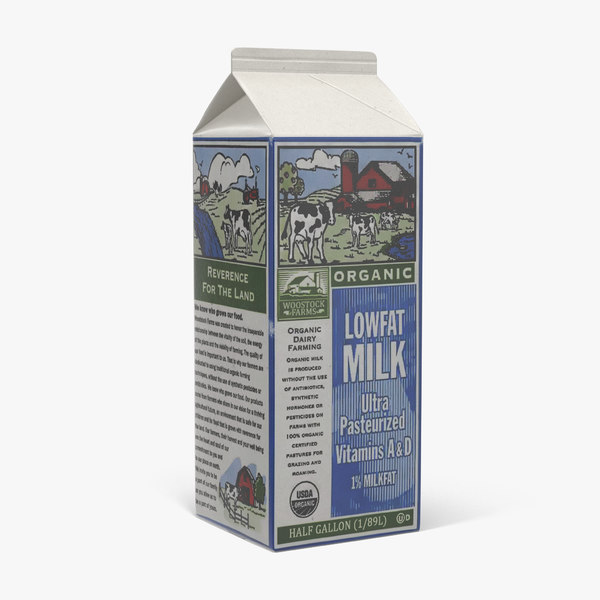 3d Half Gallon Milk Carton