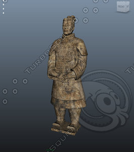 warriors terracotta chinese statue 3d x