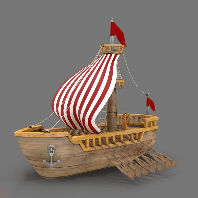 3d max cartoon ship