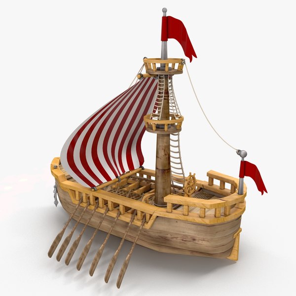 3d max cartoon ship